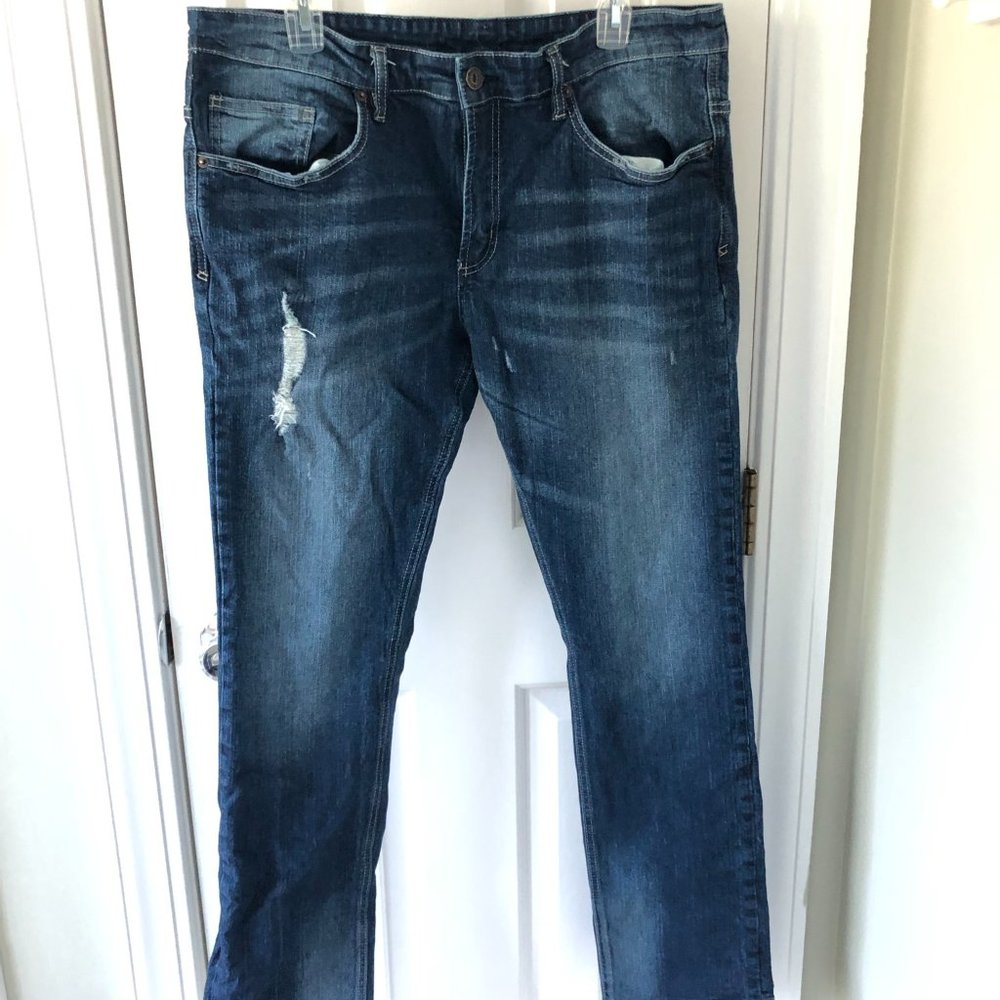 **SOLD!**Men's Buffalo David Bitton Jeans Size 36/32 Basic Super Skinny Stretch